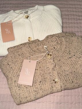Baby Ribbed Button-Front Bodysuit - Cream and Taupe